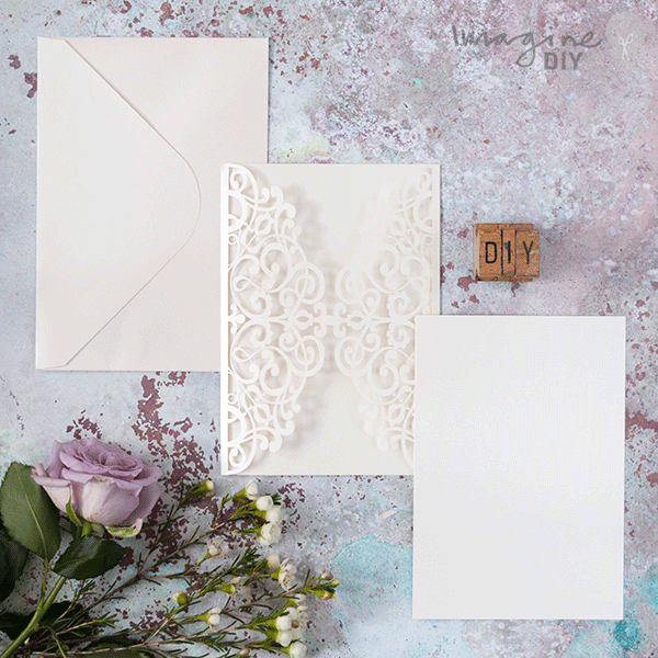 Luxury 19.5 x 13.5cm Pearlised Ivory Envelope ImagineDIY