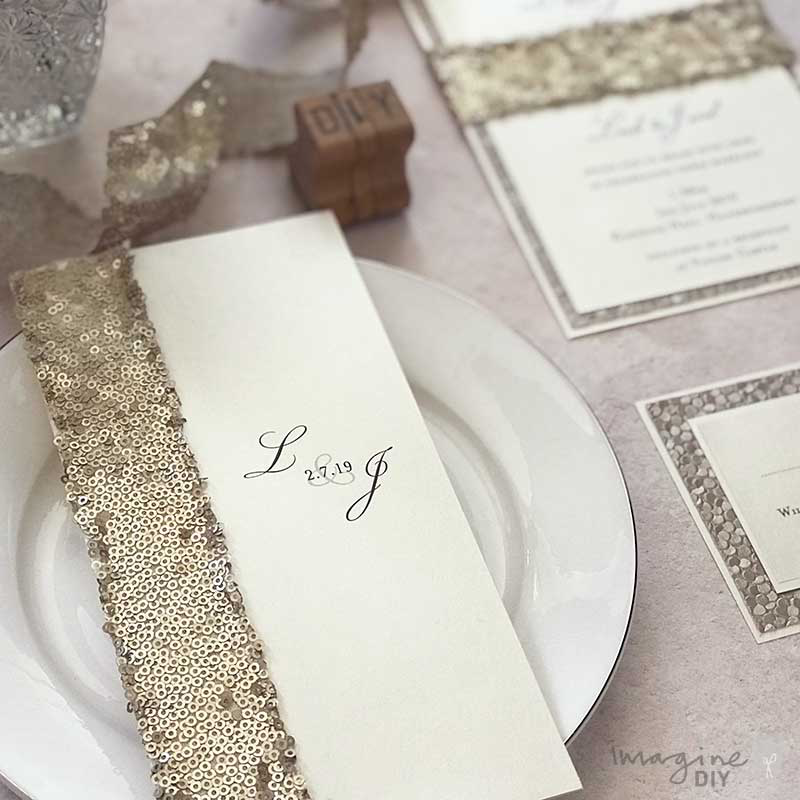 Deluxe Sequin Ribbon Champagne ImagineDIY