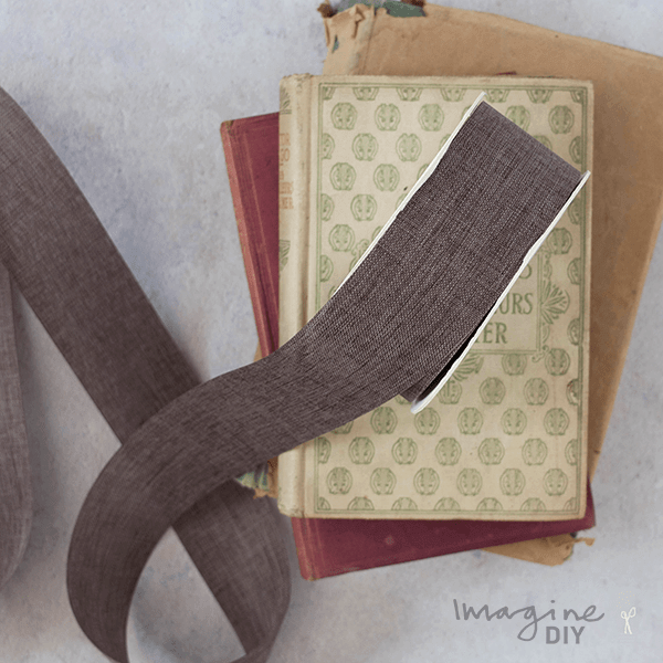 Lino Ribbon Mocca Brown ImagineDIY 40mm 1 Meter