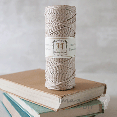 Hemp Cord - Natural - 62.5 Metre Roll ImagineDIY