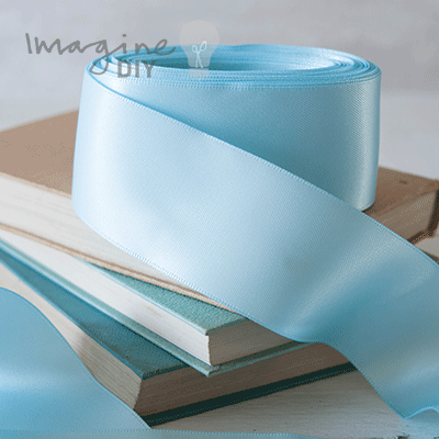Pale Blue Satin Ribbon  ImagineDIY 38mm 1 Meter 