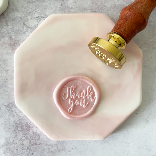 Ceramic Wax Stamp Mat - Pink Marble  ImagineDIY   