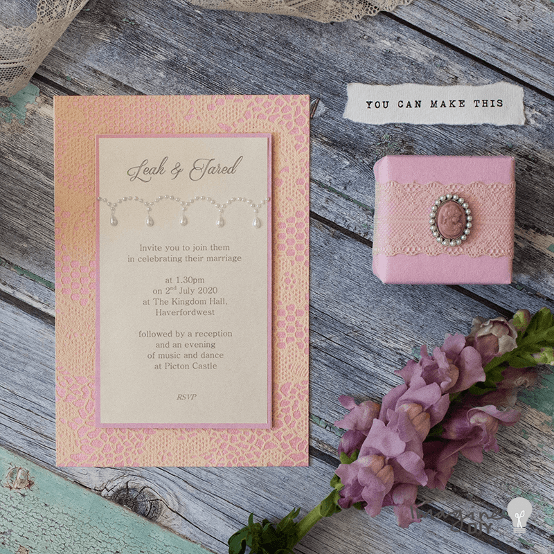 Chantilly Embossed Paper in Rose and Cream ImagineDIY