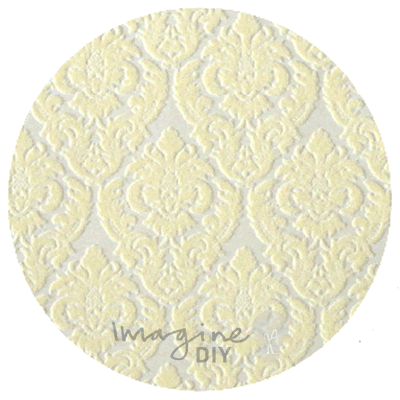 Renaissance Flocked Paper in Cream ImagineDIY