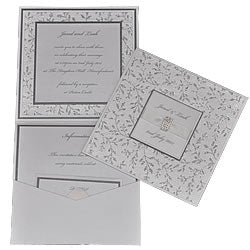 Booklet Pocket Invitation - Pearlised White  ImagineDIY   