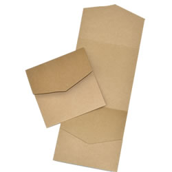 Kraft Card Signature Pocket Invitation ImagineDIY
