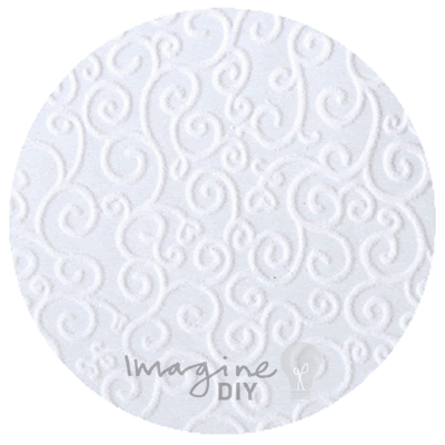 Venus Flocked Paper in White ImagineDIY