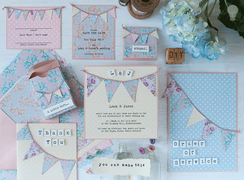 How to Make...Summer Bunting Wedding Stationery