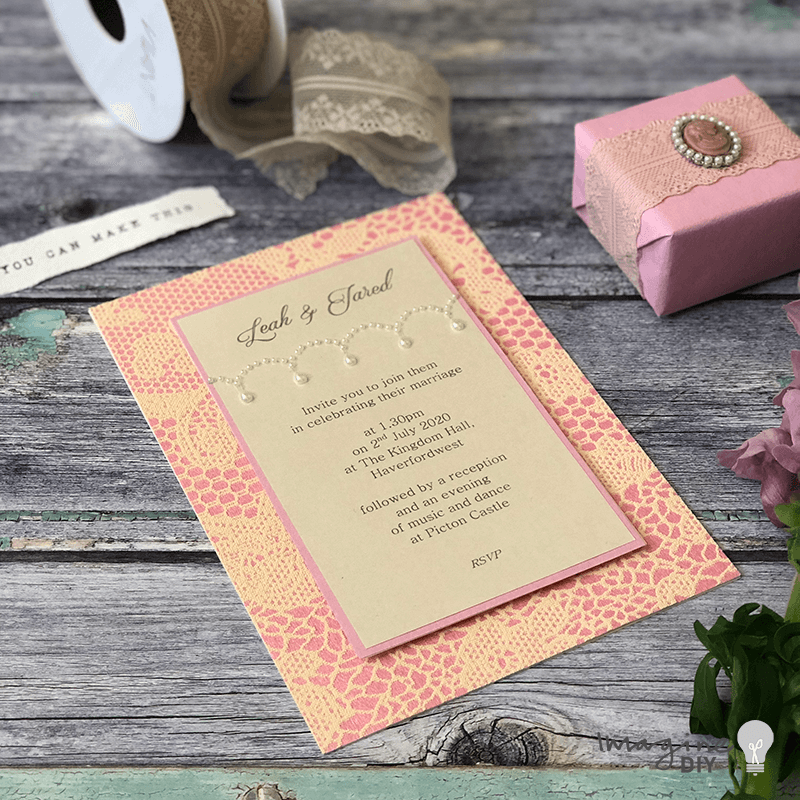 How To Make ... Lace Wedding Stationery With Pearls