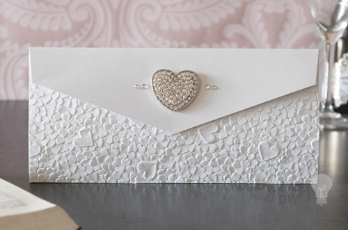 How to Make... Heart Embossed Pocket Invitation