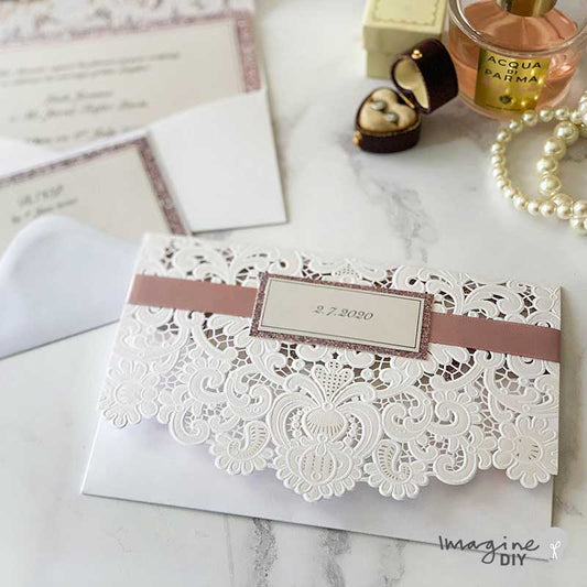 How To Make Your Own Luxury Lace Wedding Invitation