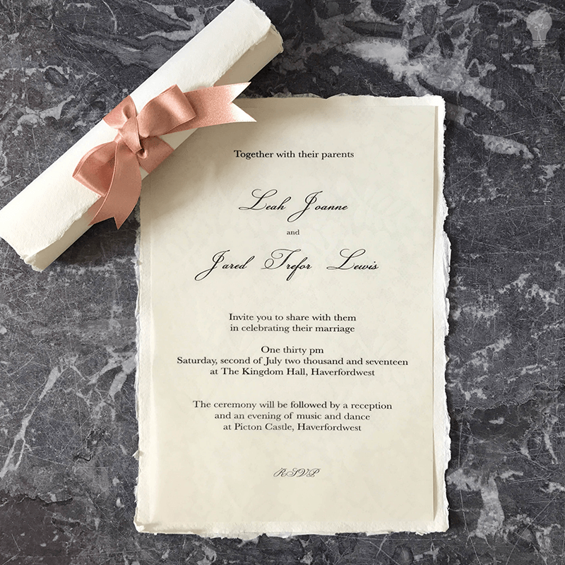 How To Make ...... Easy Scroll Invitations