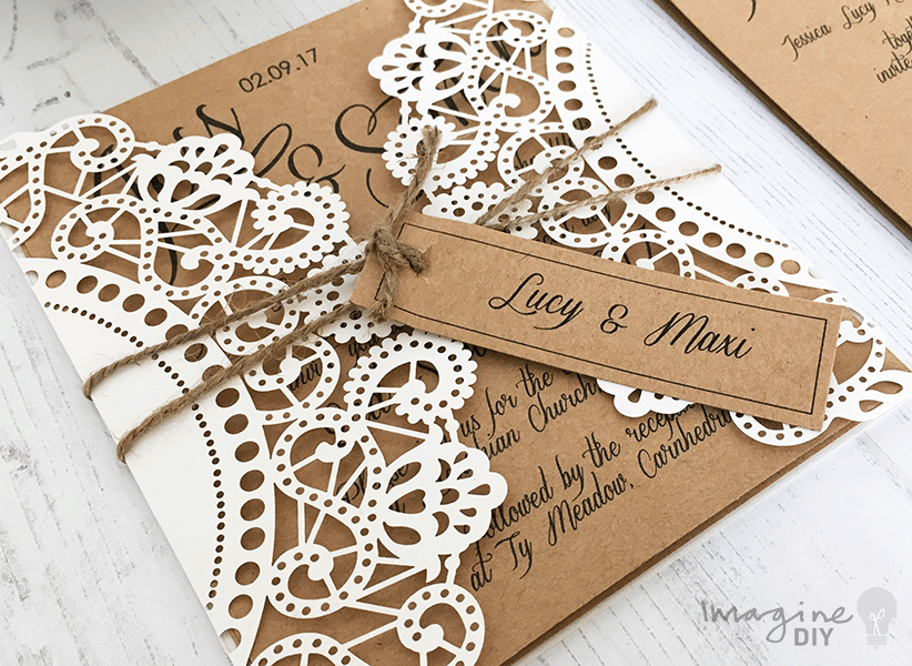 How to Make... Rustic Kraft and Laser Cut Invitation with Tag