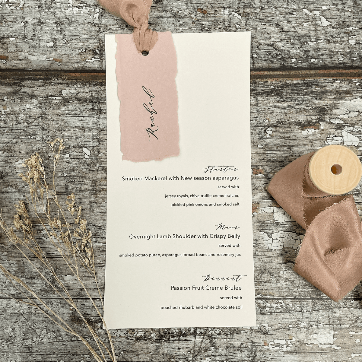 Personal Preference Menu. Example How To Make …. Chic Personalised Menu's - Imagine DIY