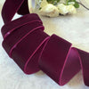 wide velvet ribbon in bordeaux burgundy