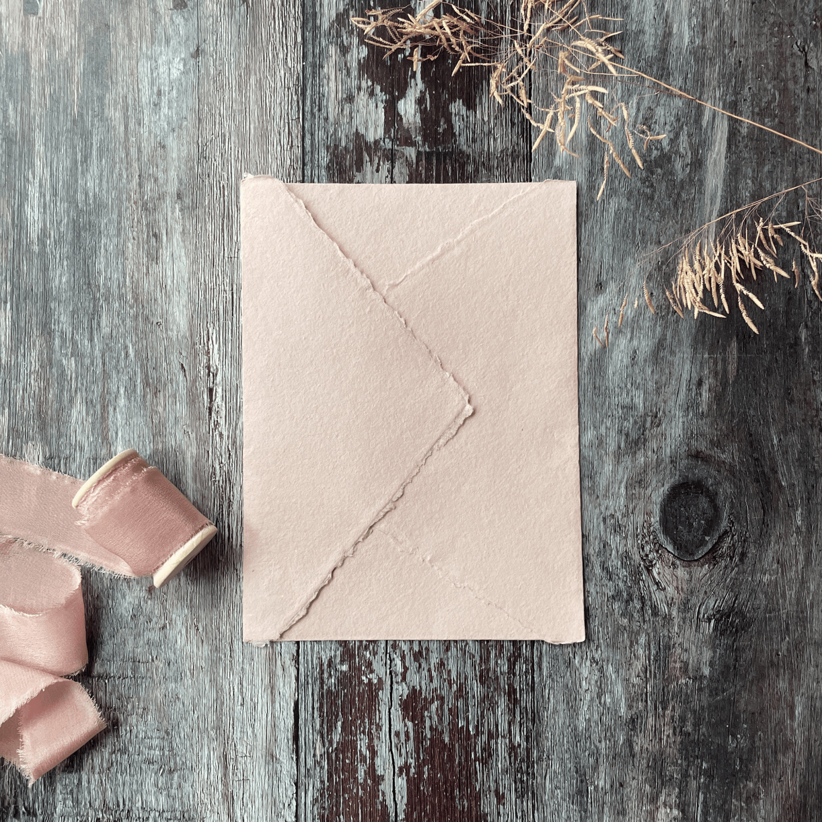 Blush Handmade Paper. Card and Envelopes (Vegan)  ImagineDIY Envelope C6 