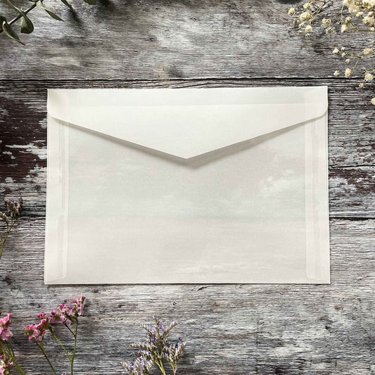 Vellum Invitation Envelope 19.5 x 13.5  ImagineDIY   