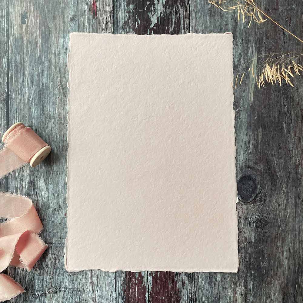 Blush Handmade Paper. Card and Envelopes (Vegan)  ImagineDIY Paper A4 