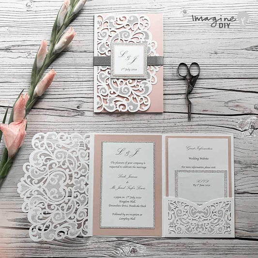 DIY Laser Cut Invitation with Front Tag Template