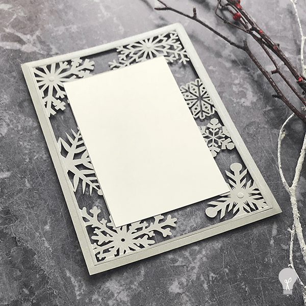Snowflake Laser Cut Invitation - Silver (with insert)