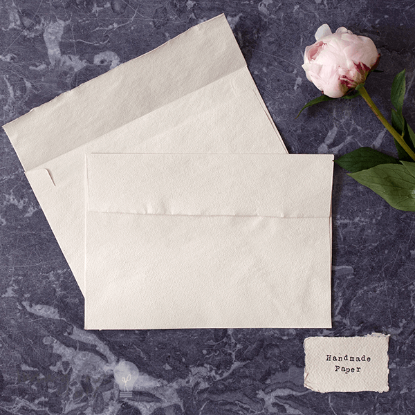Natural White Handmade Paper, Card and Envelopes  ImagineDIY Envelope C5 