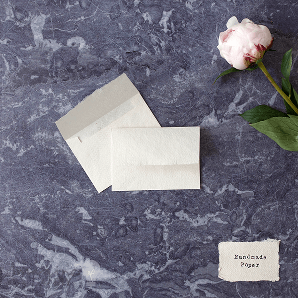 Natural White Handmade Paper, Card and Envelopes  ImagineDIY Envelope C7 