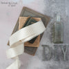 Ivory Woven Hidden Arrow Ribbon  ImagineDIY 38mm 1 Meter 