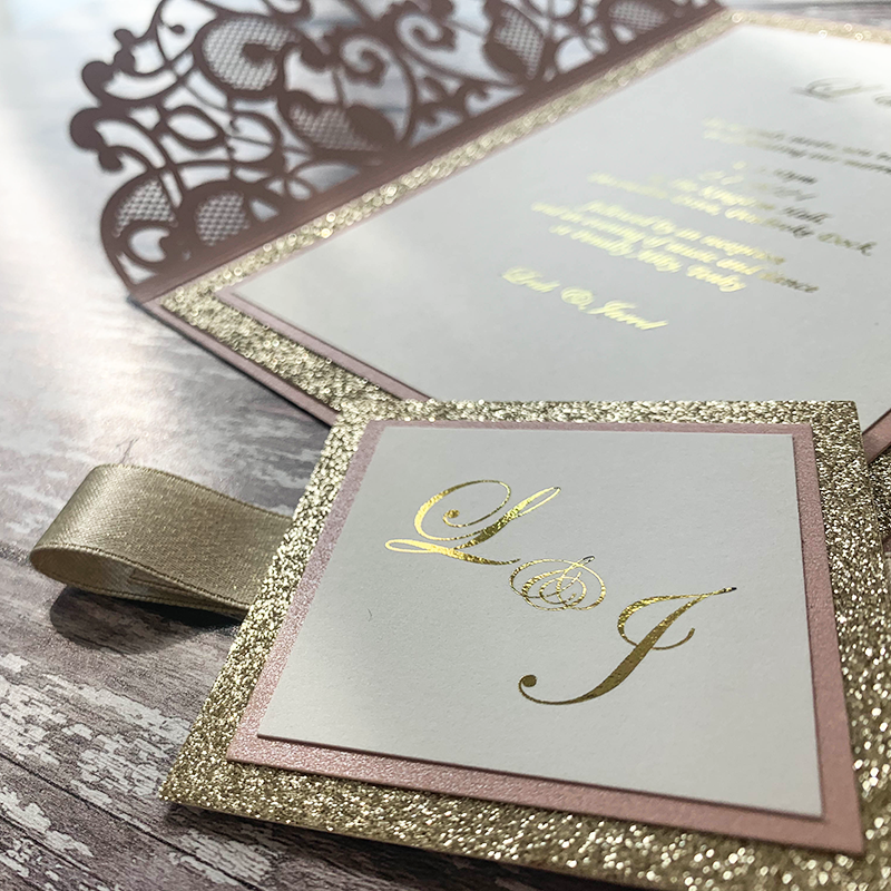 Gold foiled invitation by Imagine DIY