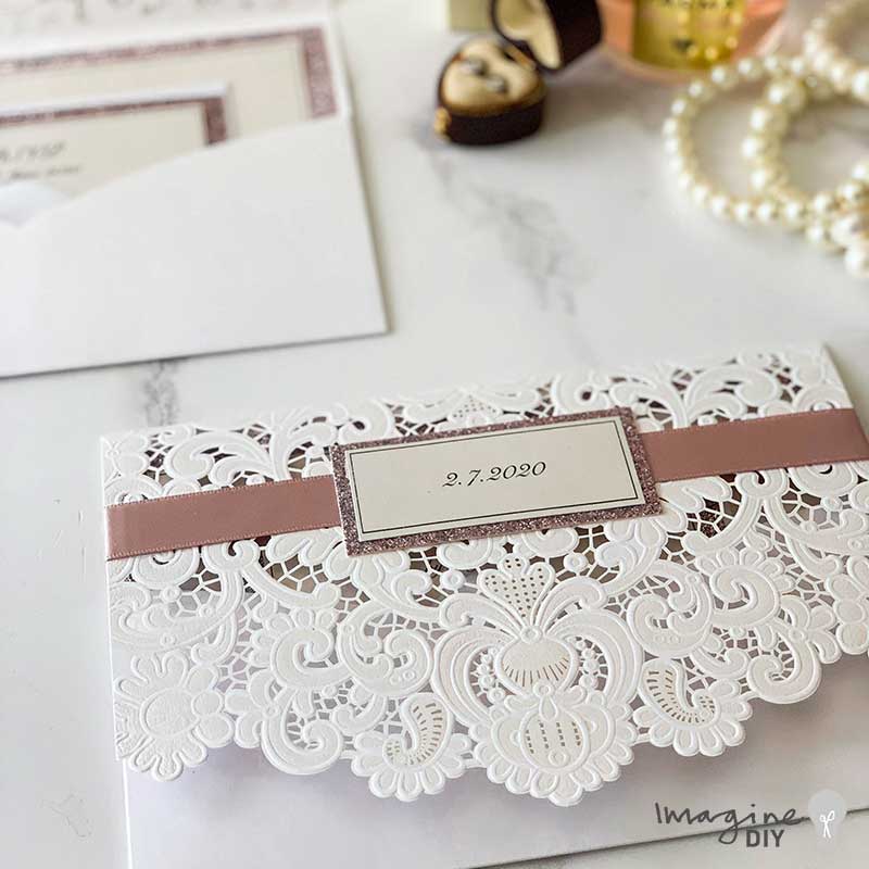 Luxury Lace Invitation Template  ImagineDIY   