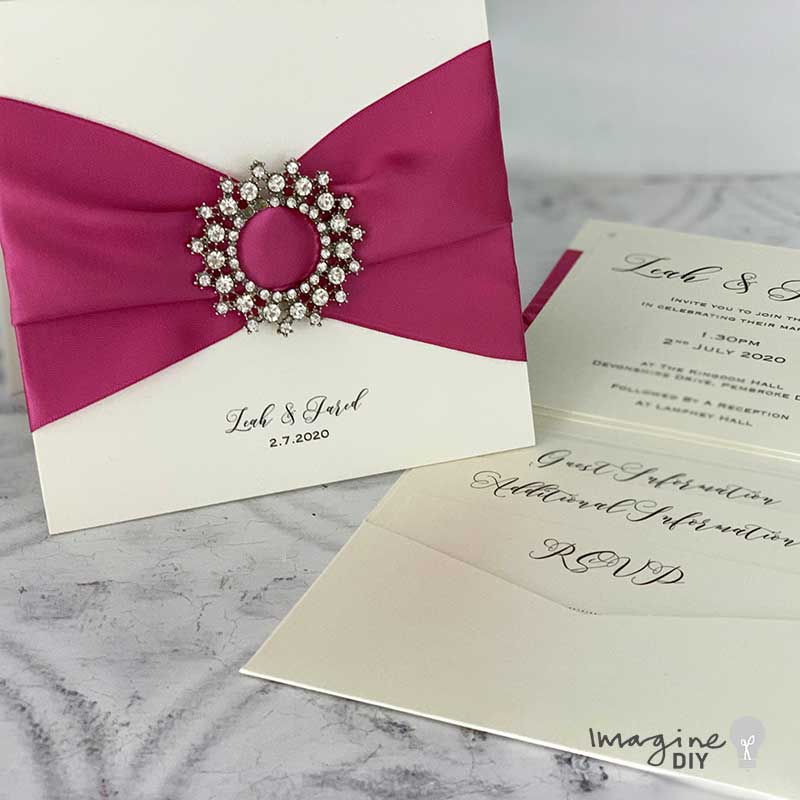 Pocket Invitation with Buckle Template  ImagineDIY   