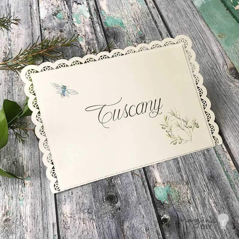 Tuscany Templates  ImagineDIY Table Name Card  