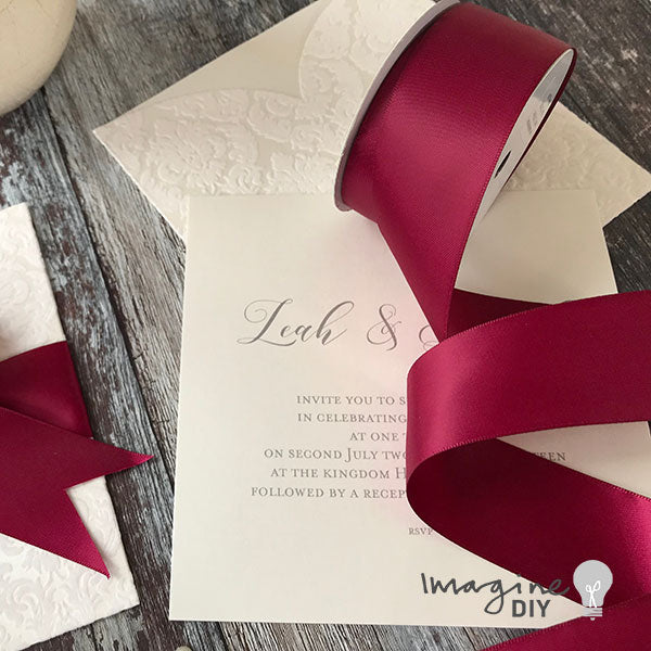 Raspberry Red Satin Ribbon  ImagineDIY   