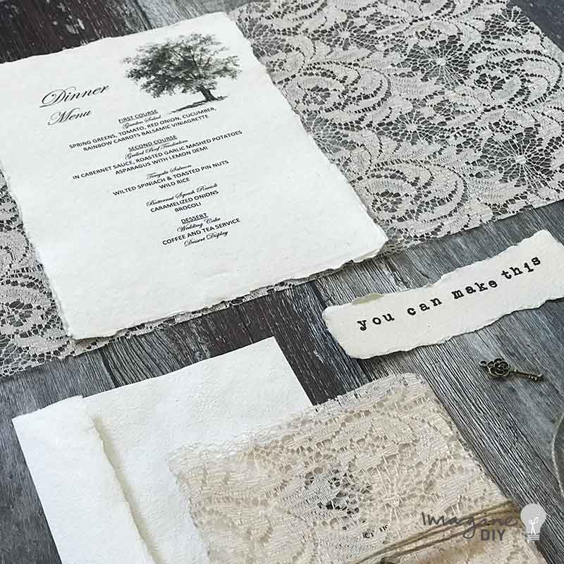Natural White Handmade Paper, Card and Envelopes  ImagineDIY   