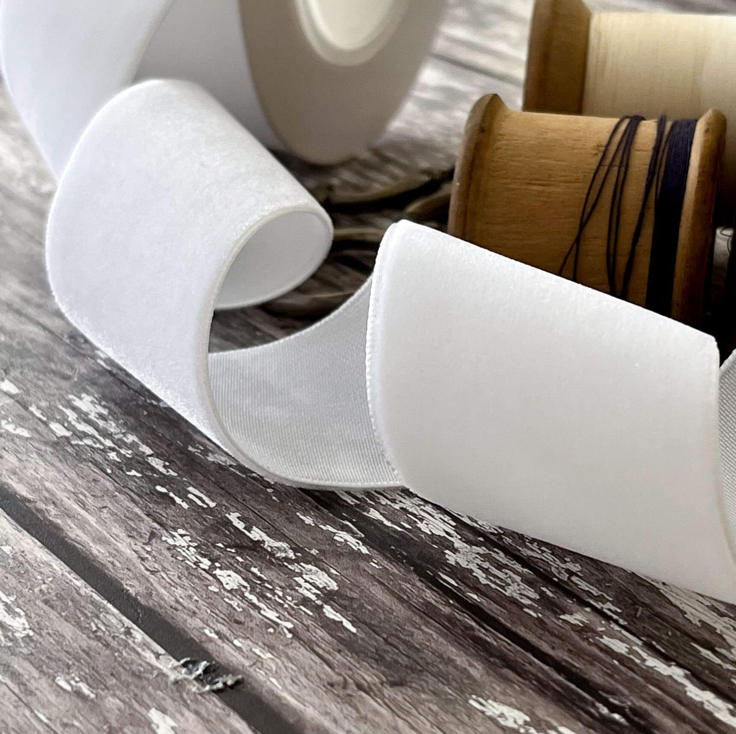 White Velvet Ribbon - 3 Meter Roll
