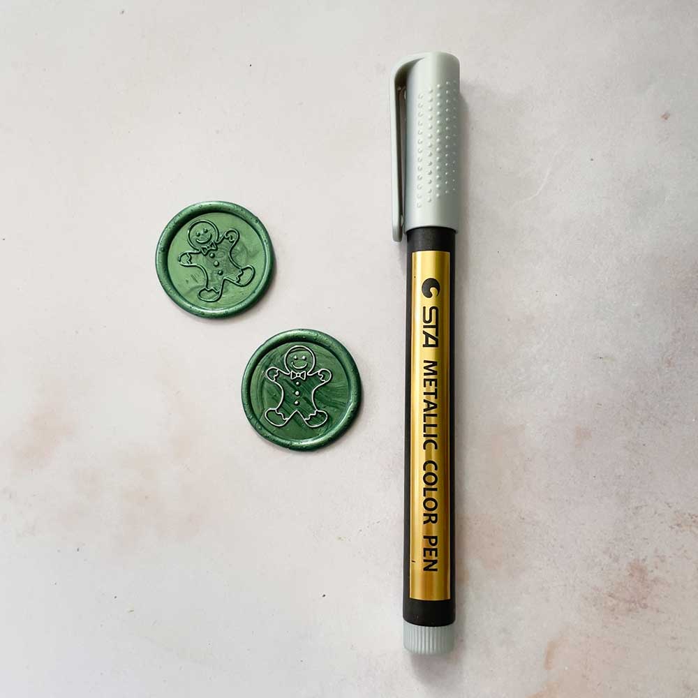 Wax Seal Highlighter Pen - Metallic Silver  ImagineDIY   