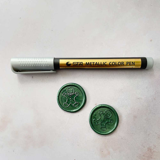 Wax Seal Highlighter Pen - Metallic Silver  ImagineDIY   