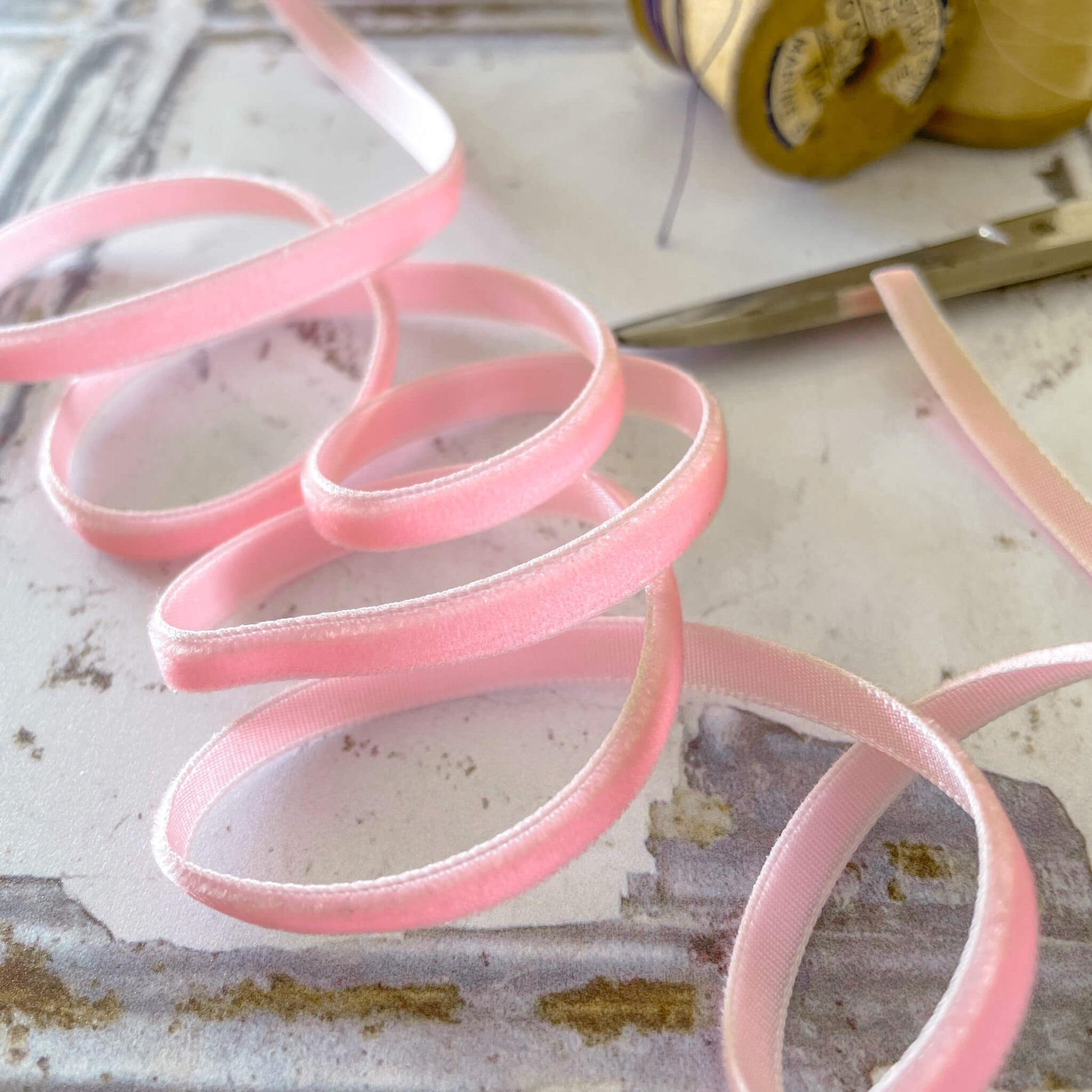 Pink Velvet Ribbon - 3 Meter Roll  ImagineDIY 6mm  
