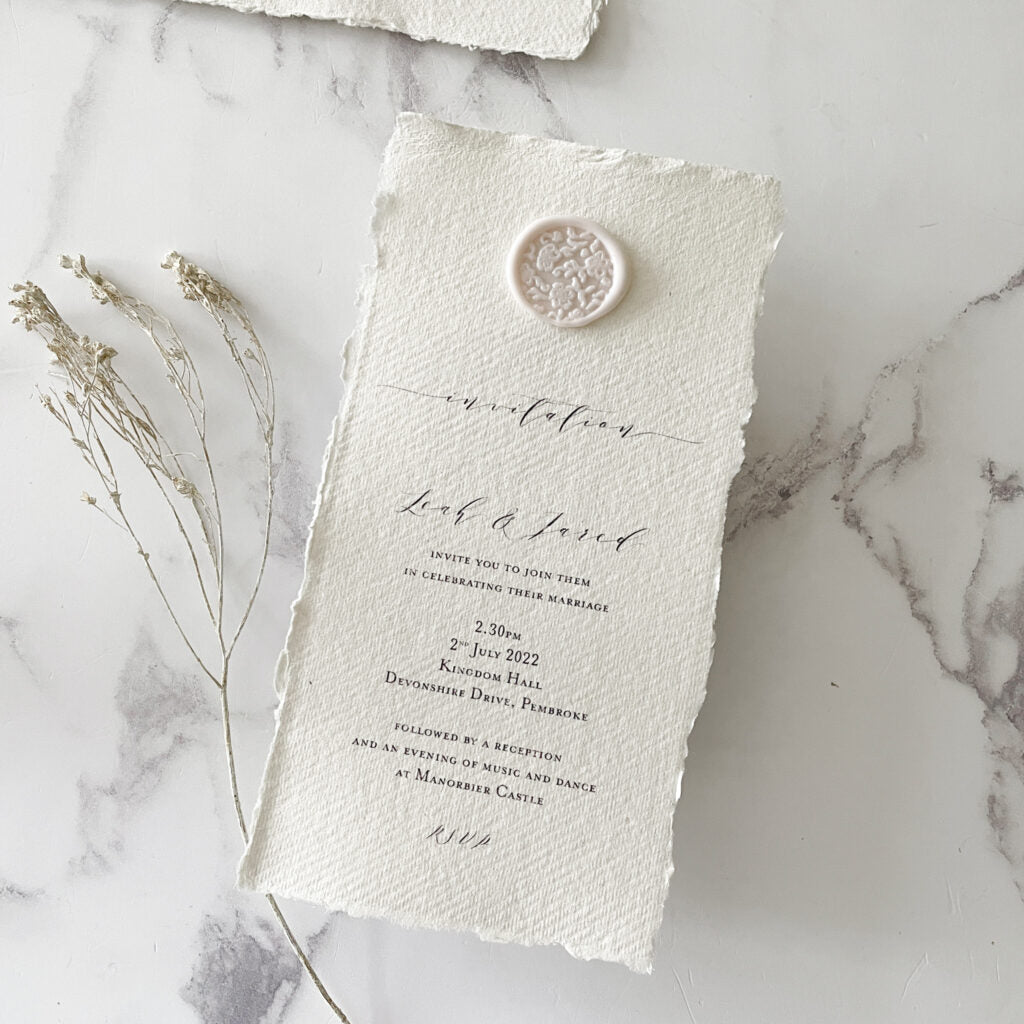 DL handmade paper invitation Template  ImagineDIY   