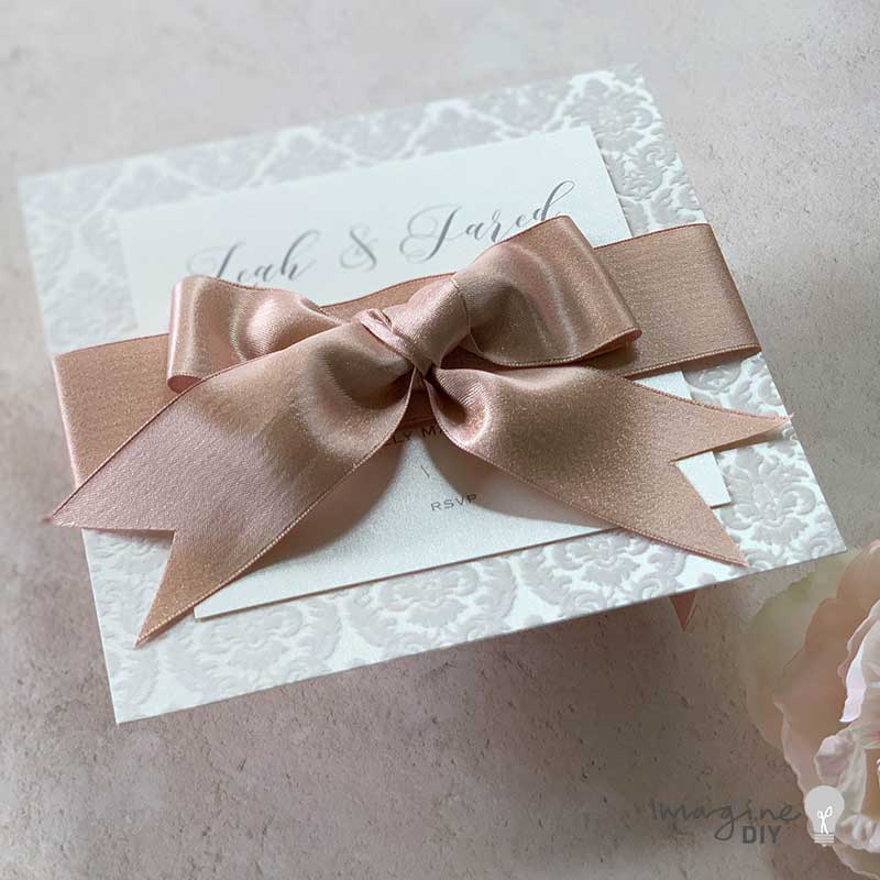 Rose Gold-Copper Ribbon Gift Bow-Pull Bow-Rose Gold Themed Wedding
