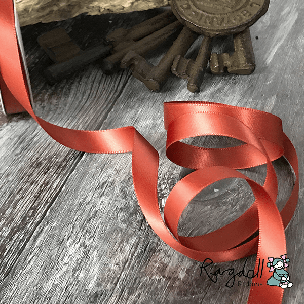 38mm Rust Satin Ribbon – 10 Metre Roll - Imagine DIY