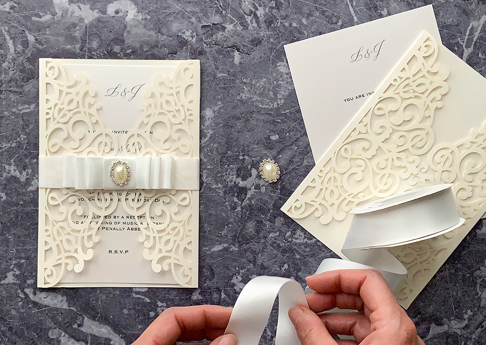 Triple Dior Bow Invitation Template  ImagineDIY   