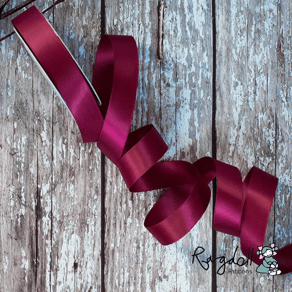 Wine Satin Ribbon  ImagineDIY 19mm 1 Meter 