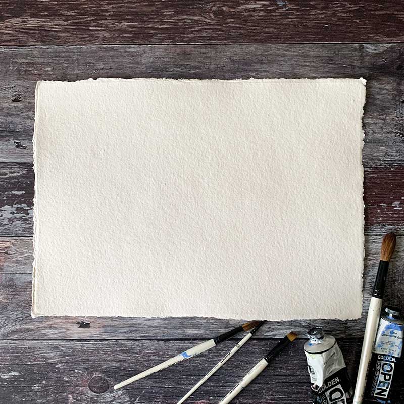 Natural White Handmade Paper &  Card - Large Format