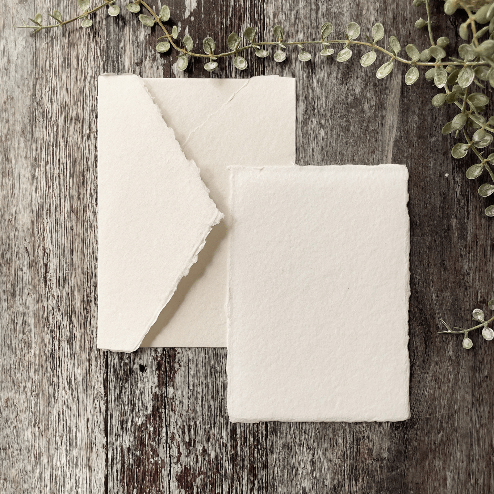 Premium White Handmade Paper, Card and Envelopes (vegan)  ImagineDIY Envelope C6 
