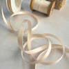 narrow satin ribbon in ballet nude colour.  6mm wide satin