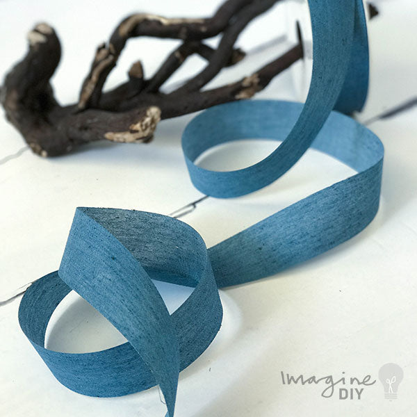 Chambray Blue Denim Ribbon  ImagineDIY   