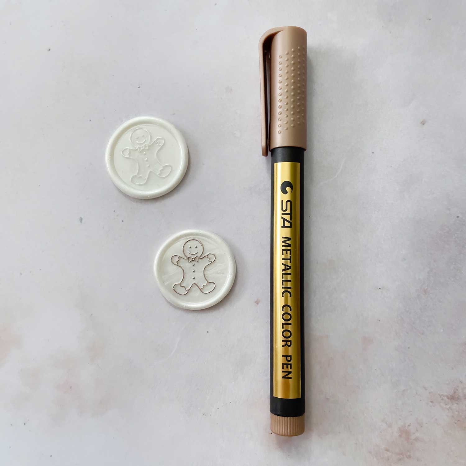 Wax Seal Highlighter Pen - Metallic Champagne Gold  ImagineDIY   