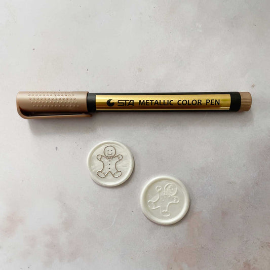 Wax Seal Highlighter Pen - Metallic Champagne Gold  ImagineDIY   