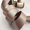 38mm wide satin ribbon in a minky brown colour
