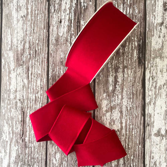 Deluxe Cranberry Red Velvet Ribbon  ImagineDIY 40mm 1 Meter 
